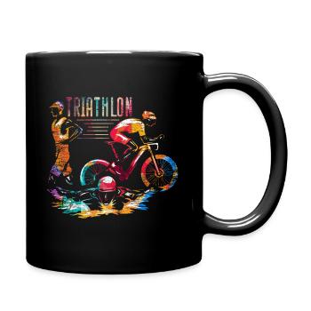 Wettkampf Triathlon Sport - Tasse einfarbig - Schwarz - Rechts