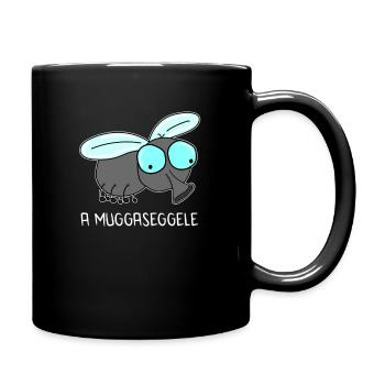 A Muggaseggele Schwäbisch Schwoba Schwaben - Tasse einfarbig - Schwarz - Rechts