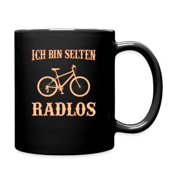 Ich Bin Selten Radlos - Tasse einfarbig - Schwarz - Rechts