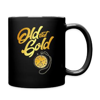 Montre de poche ancienne mais dorée avec de l'or - Mug uni - noir - Droite
