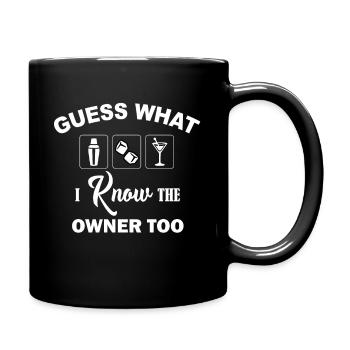 Bartender Funny tee - Tasse einfarbig - Schwarz - Rechts