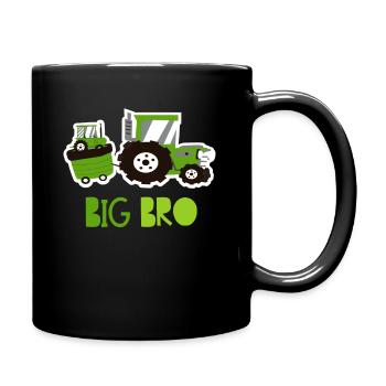 Kids Big Brother Tractor Shirt 2021 - Full Colour Mug - black - Right