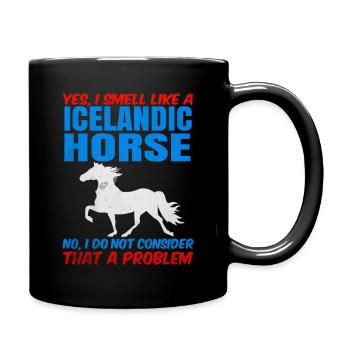 Cheval islandais - Mug uni - noir - Droite