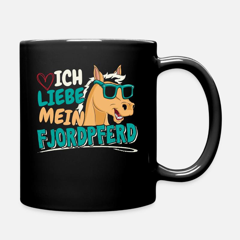 Norwegisches Fjordpferd | Norweger Pferd Liebe - Tasse einfarbig - Schwarz