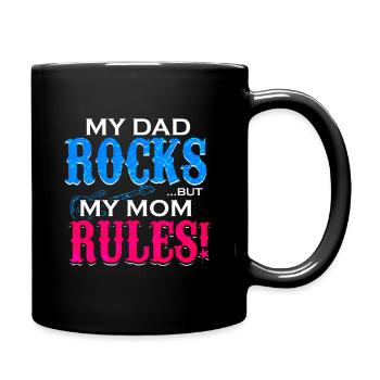 Guitare cadeau fête des pères Rock Dad Rock and Roll - Mug uni - noir - Droite