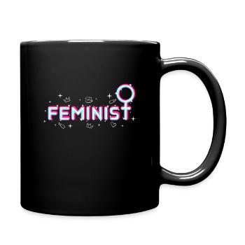 Feminist - Tasse einfarbig - Schwarz - Rechts