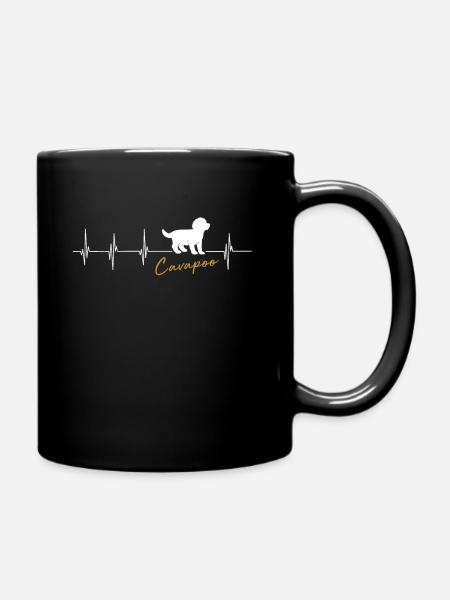 Cavapoo dog shirt gift idea - Full Colour Mug - black