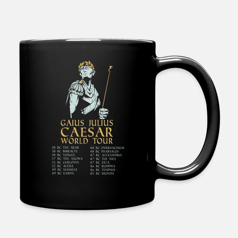 Geschichte Gaius Julius Cäsar Antike Schlachtzüge - Tasse einfarbig - Schwarz