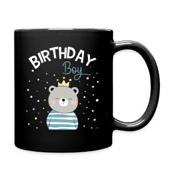 Geburtstagskind Kindergeburtstag Birthday Boy - Tasse einfarbig - Schwarz - Rechts