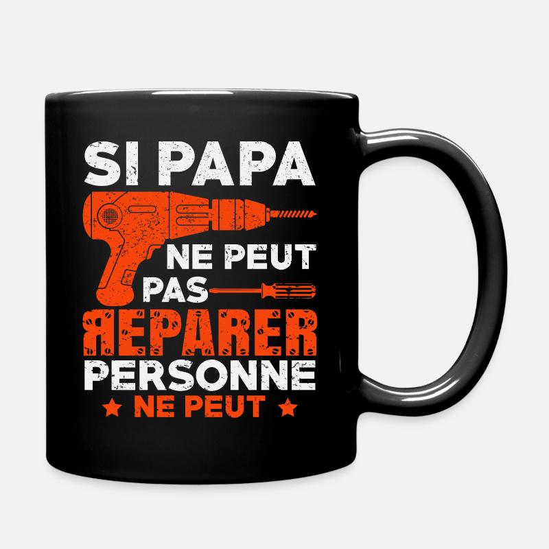 papa bricoleur,cadeau pour papa - Mug uni - noir