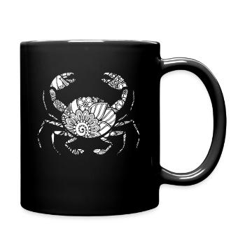 Crabe crabe motif floral - Mug uni - noir - Droite