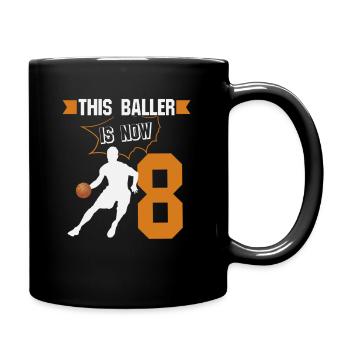 Ce Baller est maintenant 8 Basketball - 8 ans - Mug uni - noir - Droite