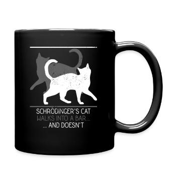 Physik Katze - Tasse einfarbig - Schwarz - Rechts