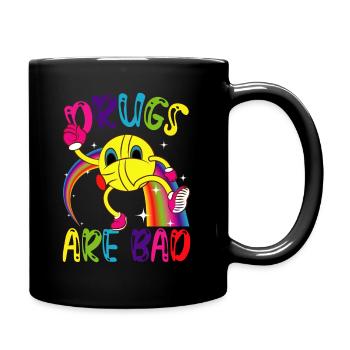 Festival Psychedelic - Tasse einfarbig - Schwarz - Rechts