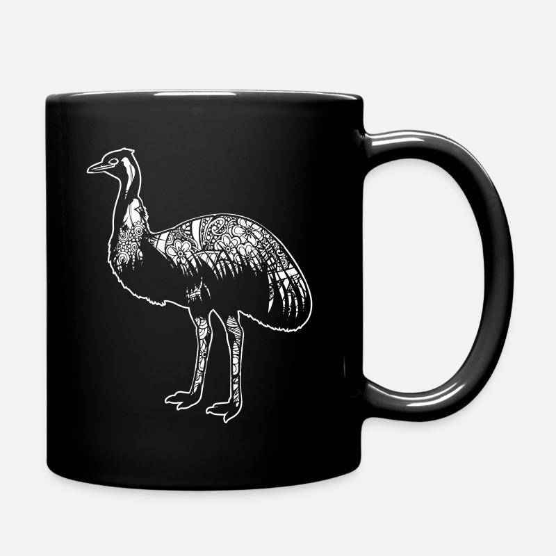 Emu Emu Blumenmuster - Tasse einfarbig - Schwarz