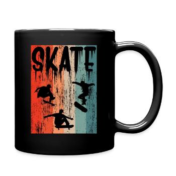 Skate Skateboarding Skating Retro Vintage Skater G - Tasse einfarbig - Schwarz - Rechts