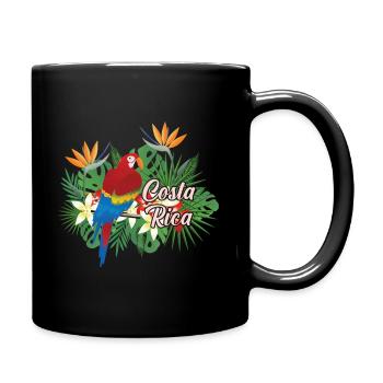 Costa Rica country nature bird tropical parrot - Full Colour Mug - black - Right