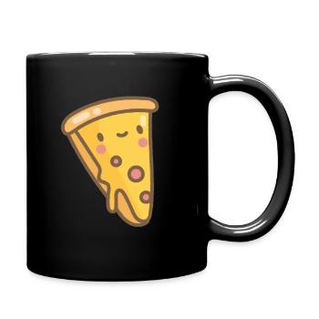 Pizza Fast Food Délicieux morceau de cadeau de pizza - Mug uni - noir - Droite