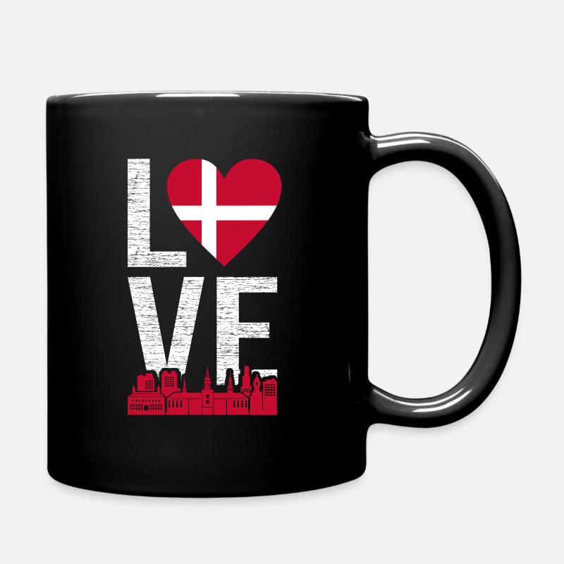 Dänemark Dänen Dänisch Geschenk Kopenhagen - Tasse einfarbig - Schwarz