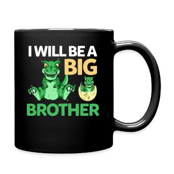 Grand frère dinosaure cadeau enfant dinosaures - Mug uni - noir - Droite