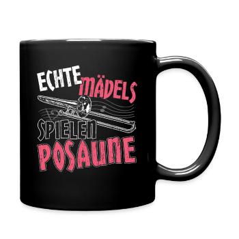 Posaunist | Posaune Geschenk für Posaunenspieler - Tasse einfarbig - Schwarz - Rechts