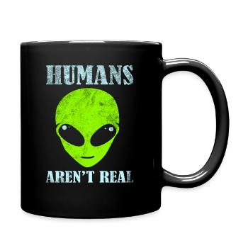 Lustiges Alien Ufo Ausserirdisch Aliens Weltraum - Tasse einfarbig - Schwarz - Rechts