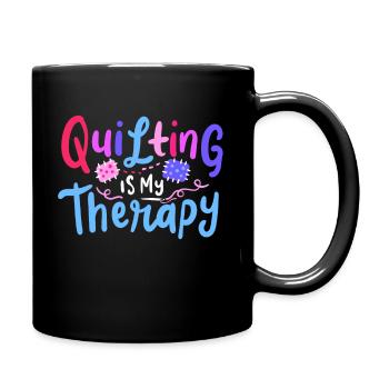 Quilten - Tasse einfarbig - Schwarz - Rechts