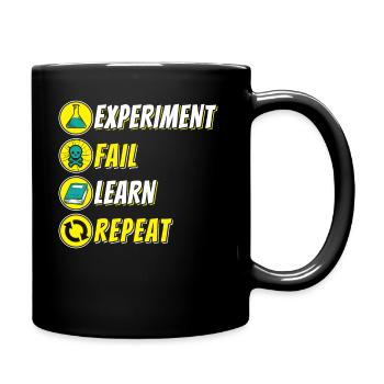 Nerdy Chemie Experiment Fail Learn Repeat Science - Mug uni - noir - Droite