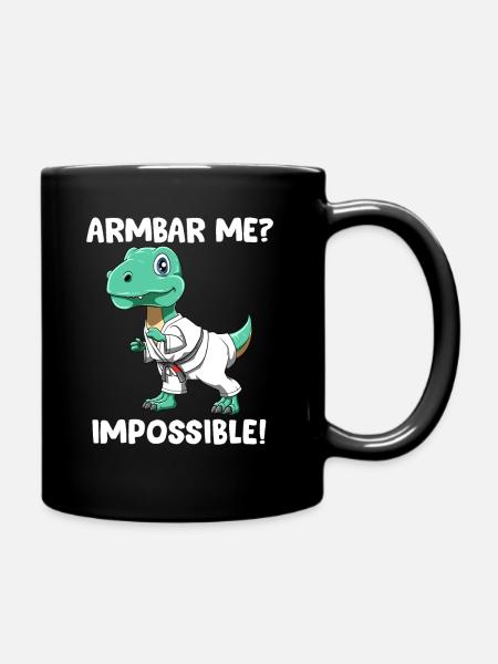 Armbar Me Impossible - Lustiger BJJ TRex - Tasse einfarbig - Schwarz