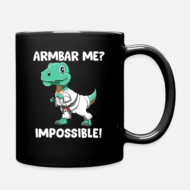 Armbar Me Impossible - Lustiger BJJ TRex - Tasse einfarbig - Schwarz