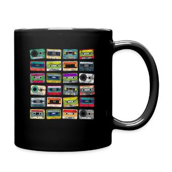 Cassette Tape 1980s Retro Party Costume Mixtapes - Full Colour Mug - black - Right