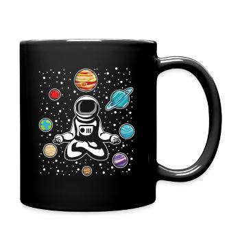 Meditation Yoga DMT Space Travel - Full Colour Mug - black - Right