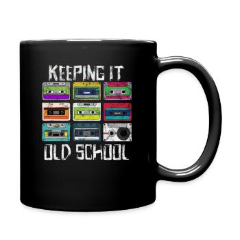 Keeping It Old School 80s 90s Cassette T Shirt Ret - Mug uni - noir - Droite