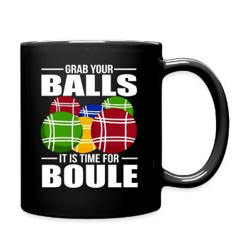 Pétanque - Tasse einfarbig - Schwarz - Rechts
