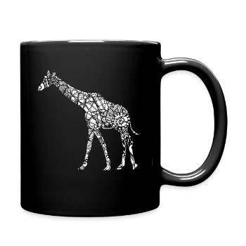 Girafe Girafe Floral Pattern - Mug uni - noir - Droite