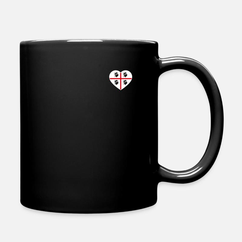 Drapeau Sardaigne drapeau coeur Italie Sardaigne Sarde - Mug uni - noir