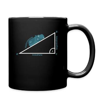 Pythagoras Hypotenuse Mathe Shirt Geschenk - Tasse einfarbig - Schwarz - Rechts