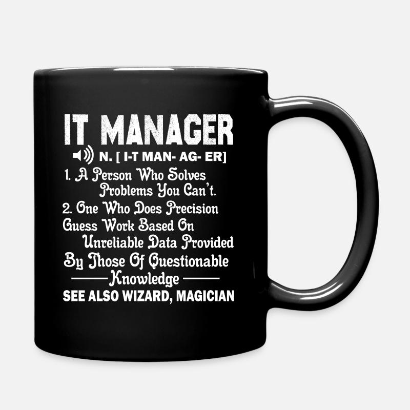 IT Manager IT Manager Definition - Full Colour Mug - black