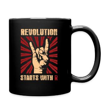 Lustiges Geschenk Revolution Befreiung Revolte Shi - Tasse einfarbig - Schwarz - Rechts