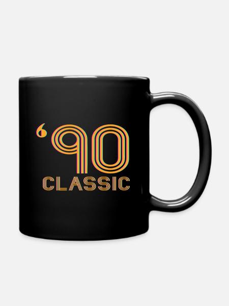 90er Jahre Klassiker - Tasse einfarbig - Schwarz