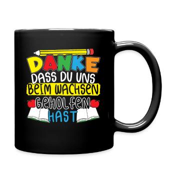Erzieherinnen und Erzieher Geschenk Kindergärtner - Tasse einfarbig - Schwarz - Rechts