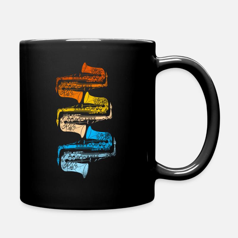 Saxophon - Tasse einfarbig - Schwarz