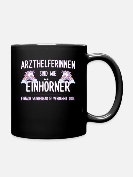 Arzthelferin MFA - Tasse einfarbig - Schwarz