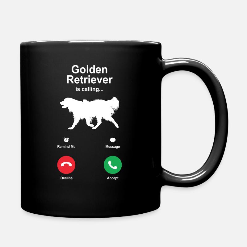 Golden Retriever - Tasse einfarbig - Schwarz