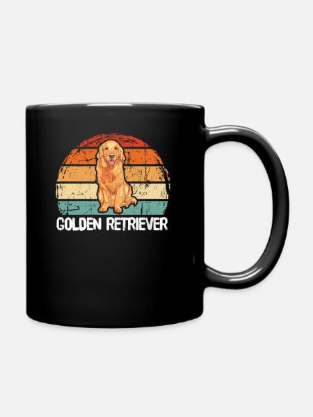 Golden Retriever - Tasse einfarbig - Schwarz
