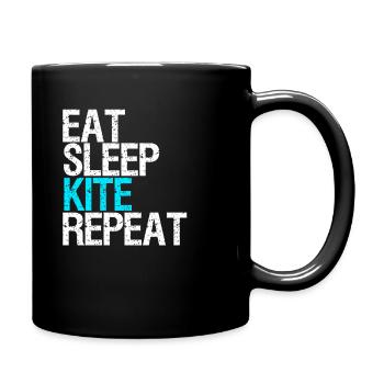 Mangez le cerf-volant sommeil répéter surfeur cadeau de surf - Mug uni - noir - Droite