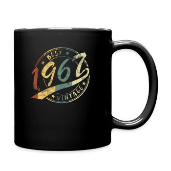 Best Vintage 1967 55. Geburtstag - Tasse einfarbig - Schwarz - Rechts