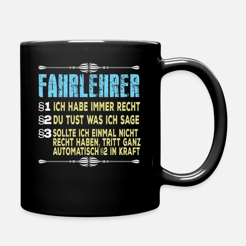 Fahrlehrer Paragraph - Tasse einfarbig - Schwarz
