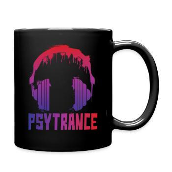 Psytrance Kopfhöhrer Psychedelisch Psytrance - Tasse einfarbig - Schwarz - Rechts
