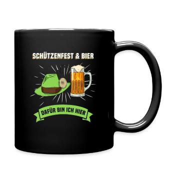 Schützenfest - Tasse einfarbig - Schwarz - Rechts